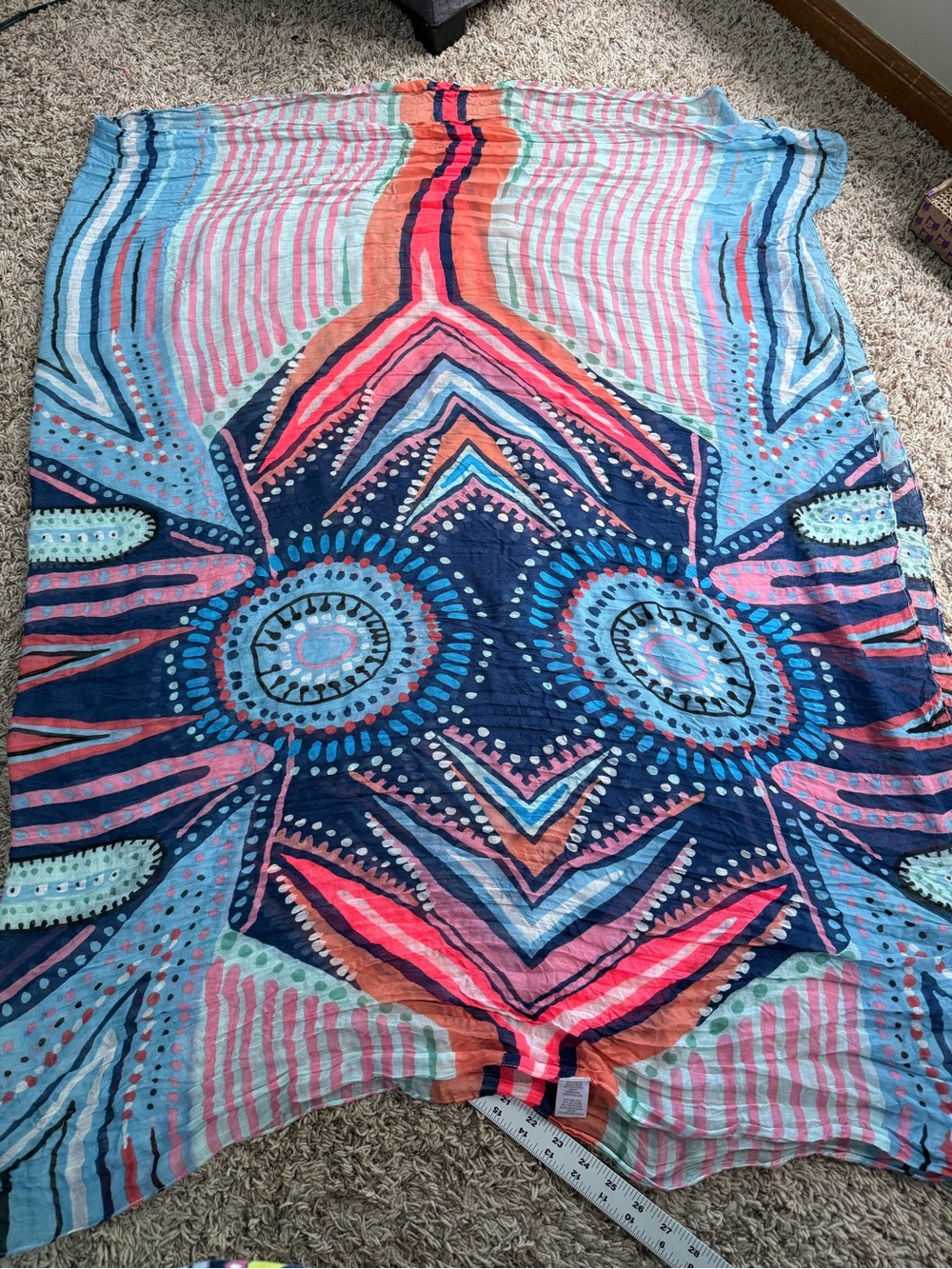 Lilly Pulitzer Target collab “boom boom” boho print wrap/scarf (43x70) - Picture 7 of 9
